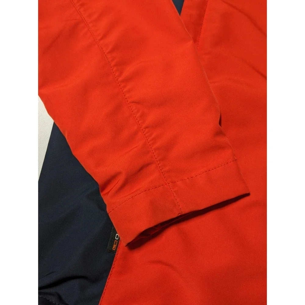 VTG POLO RALPH LAUREN Men Large Orange Full Zip Long Sleeve Windbreaker‎ Jacket